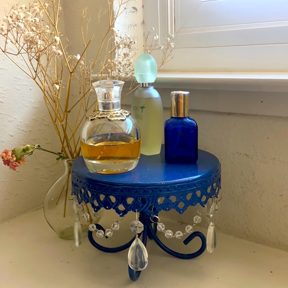 Blue display stand